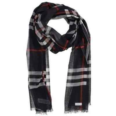 버** 체크 머플러