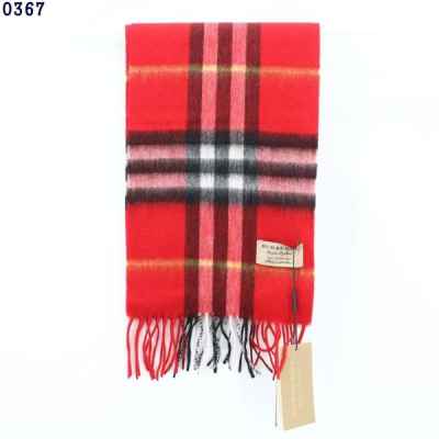 버** 체크 캐시미어 스카프 레드 키즈용
