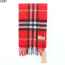 버** 체크 캐시미어 스카프 레드 키즈용