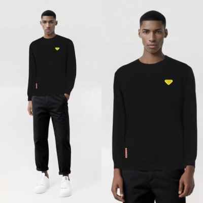 프** 옐로우 와펜 기모 맨투맨