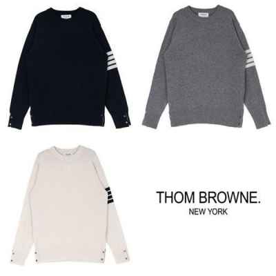 톰* 램스울 절개 라운드 니트