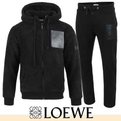 로** 가죽 로고 양털 셋업 기모 원단