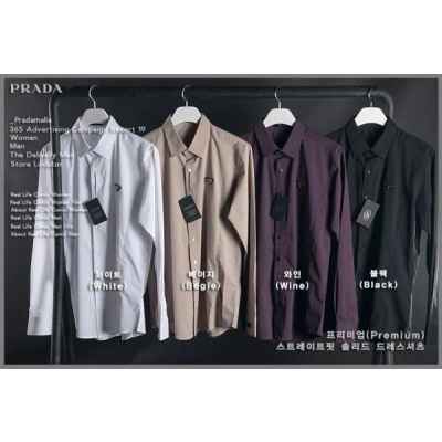 프** 스트레이트핏 솔리드 드레스 셔츠