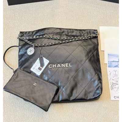 샤* 22백 유광 카프스킨 실버 메탈 블랙