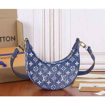 루* 데님 모노그램 루프 숄더백 크로스백