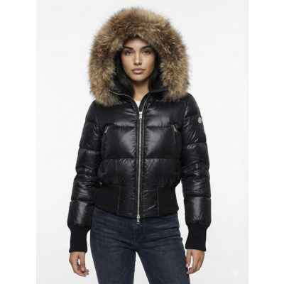 퍼후드 크롭 패딩 점퍼