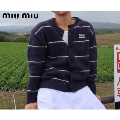 미*** 스트라이프 포인트 가디건