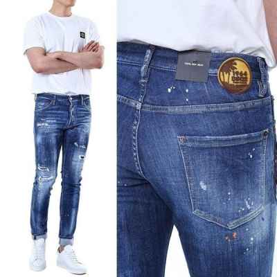 디**** 팜 비치 써클러버패치 오렌지페인트스팟 중청 디스워싱진