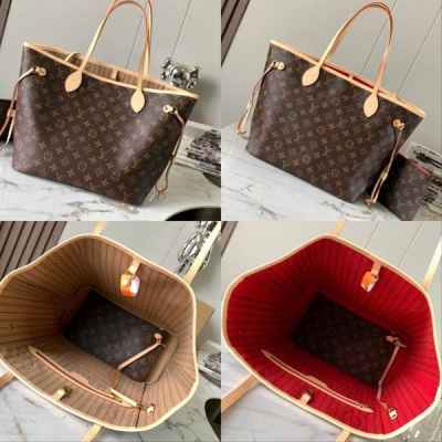 루* 모노그램 네버풀 MM  파우치 Set