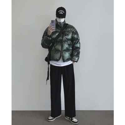 나** 글로시 메탈 투웨이 패딩