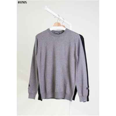 크* 엠브로이드 백 로고 울 자카드 니트