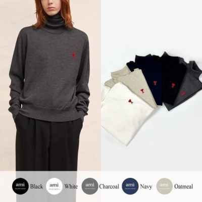 아* 드 꾀흐 엠브로이더리 터틀넥 니트