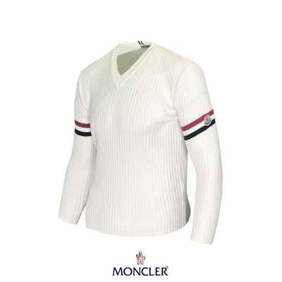 더블 암라인 클래식와팬 울캐시 V넥 니트