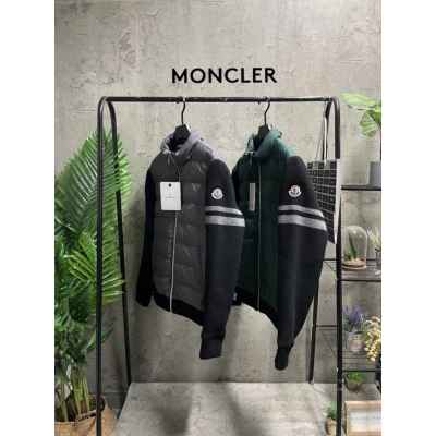 배색니트패딩 자켓