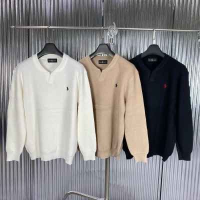 폴* 브이 하프 라운드 니트