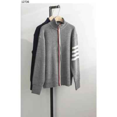 톰* 사선완장 베이직 니트 집업